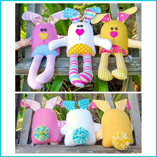 Carrot Club Bunnies Soft Toy Pattern - PDF.
