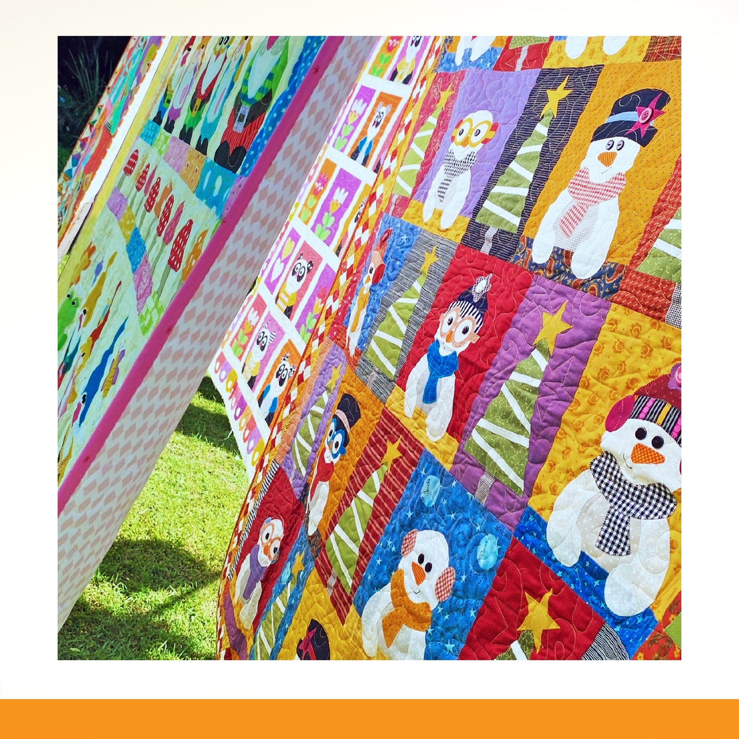 Scrappy Snowmen Quilt Pattern - PDF.