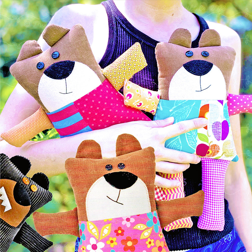 Snuggle Bears Soft Toy Pattern - PDF.