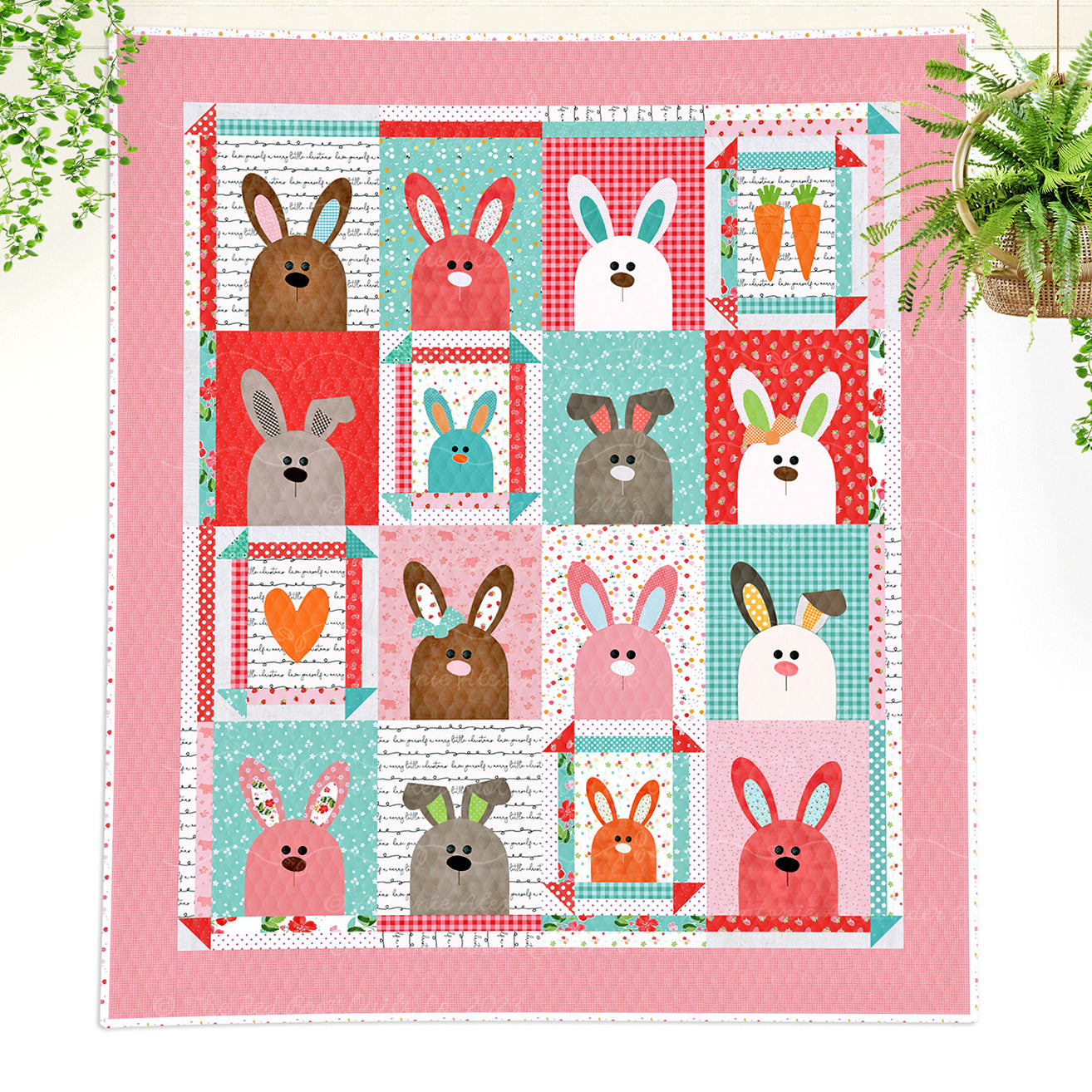 The Bunny Bunch Quilt Pattern - PDF.