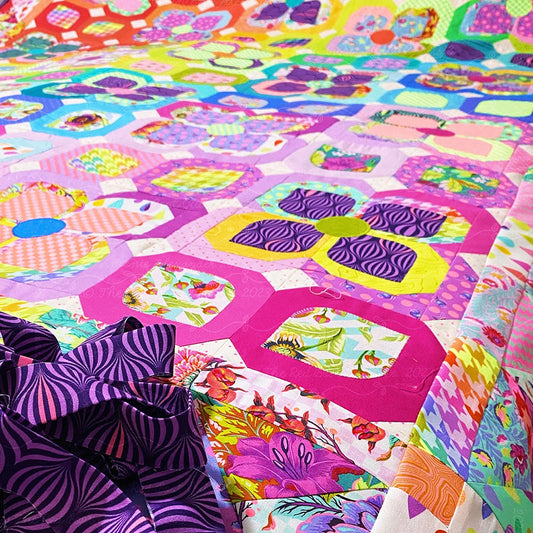 Scrappy Nine-Patch blocks, $5 Friday Patterns, and Barry-the-Baza