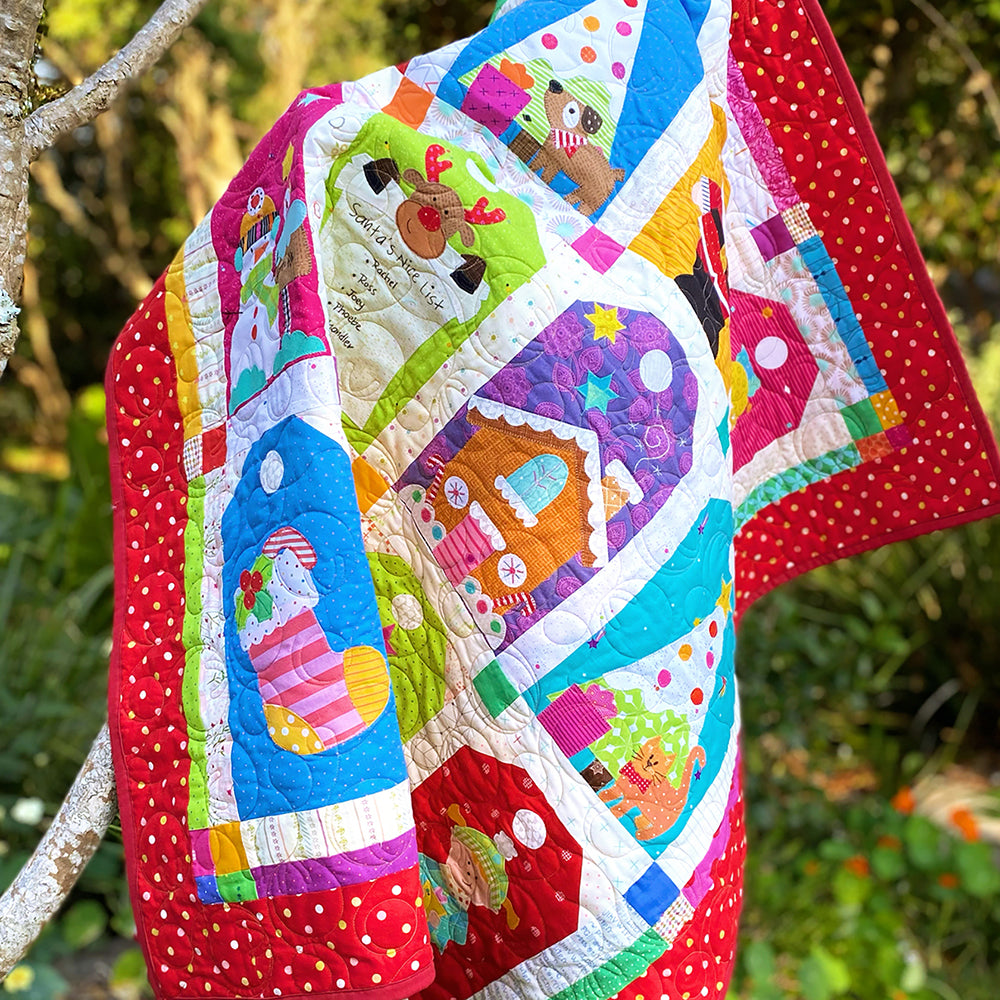 Happy Holidays Quilt Pattern - PDF.