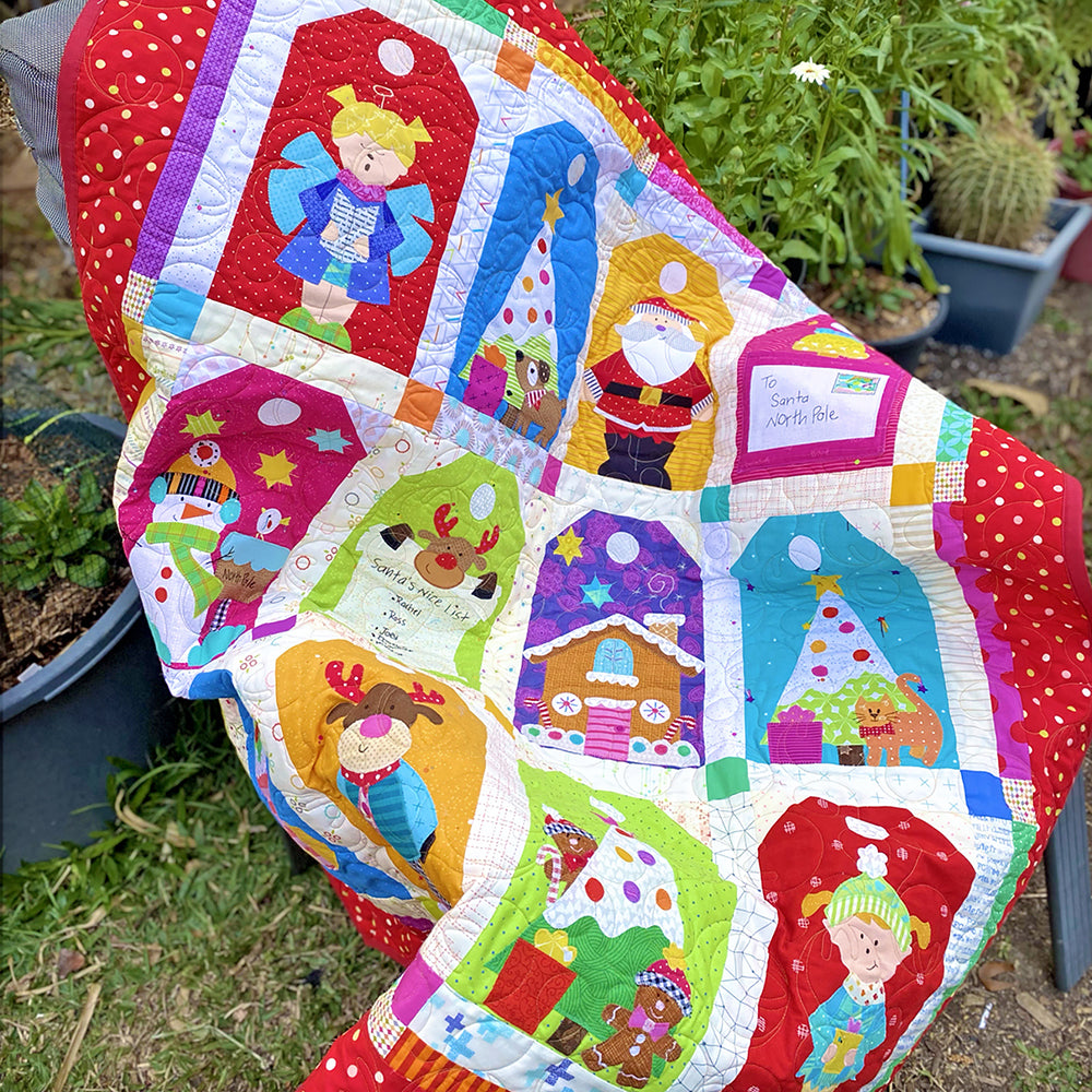 Happy Holidays Quilt Pattern - PDF.