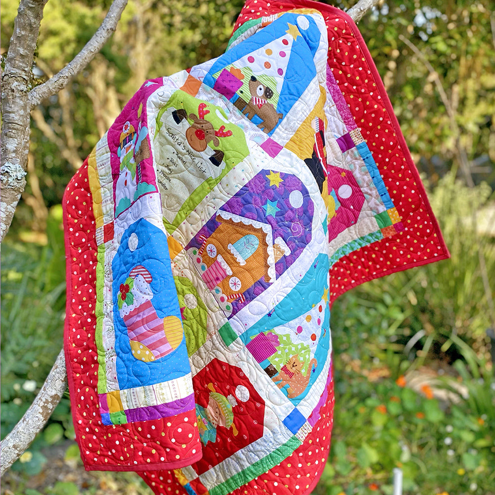 Happy Holidays Quilt Pattern - PDF.