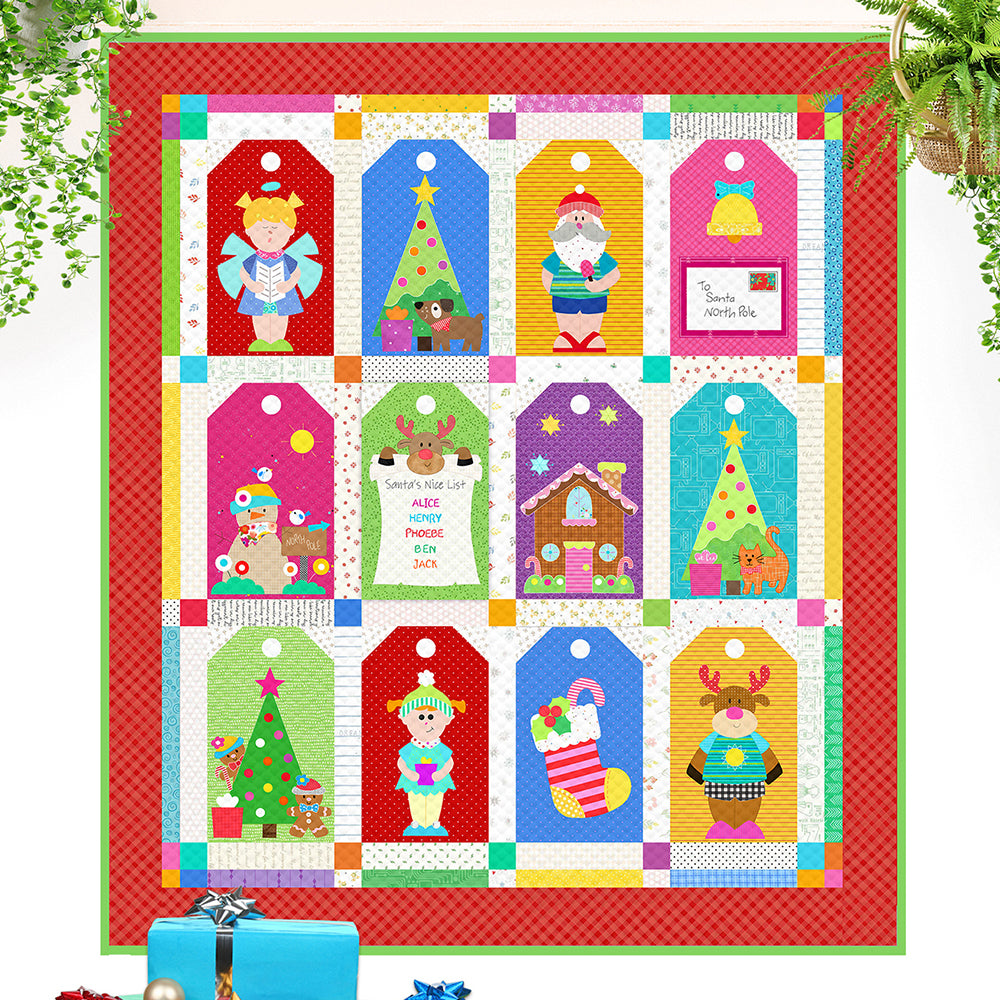 Happy Holidays Quilt Pattern - PDF.