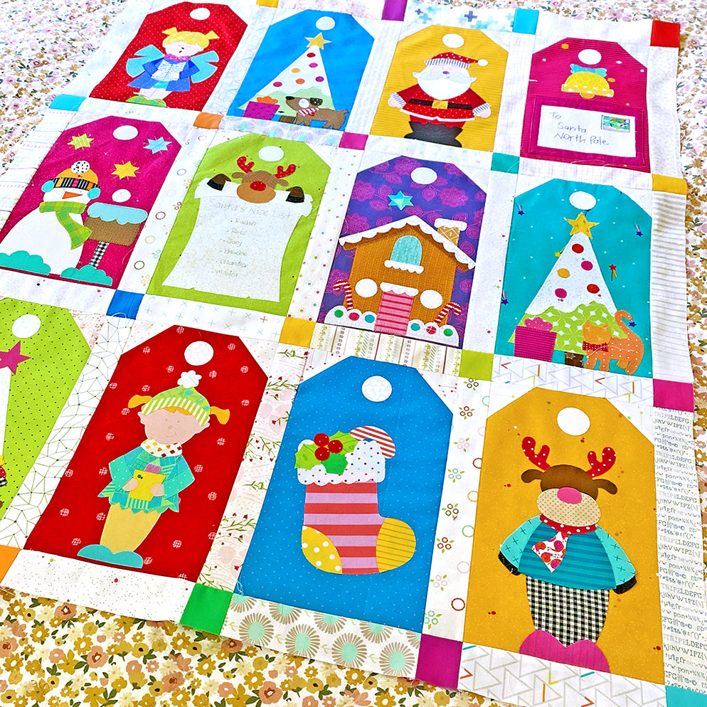 Happy Holidays Quilt Pattern - PDF.