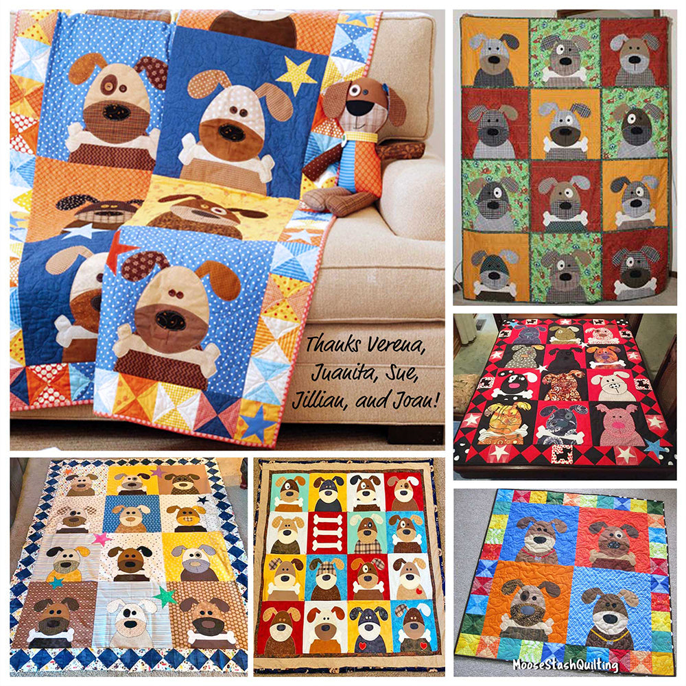 The Hound Dogs Quilt Pattern - PDF.