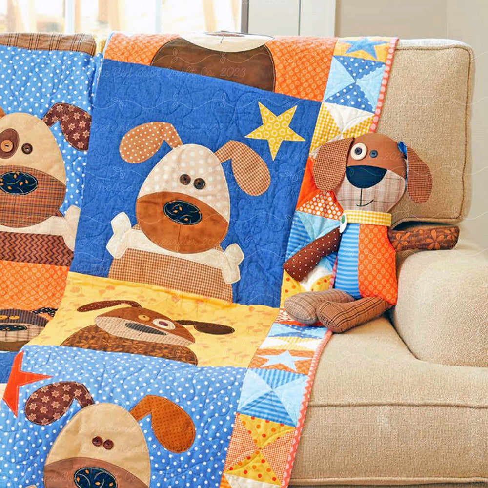 The Hound Dogs Quilt Pattern - PDF.