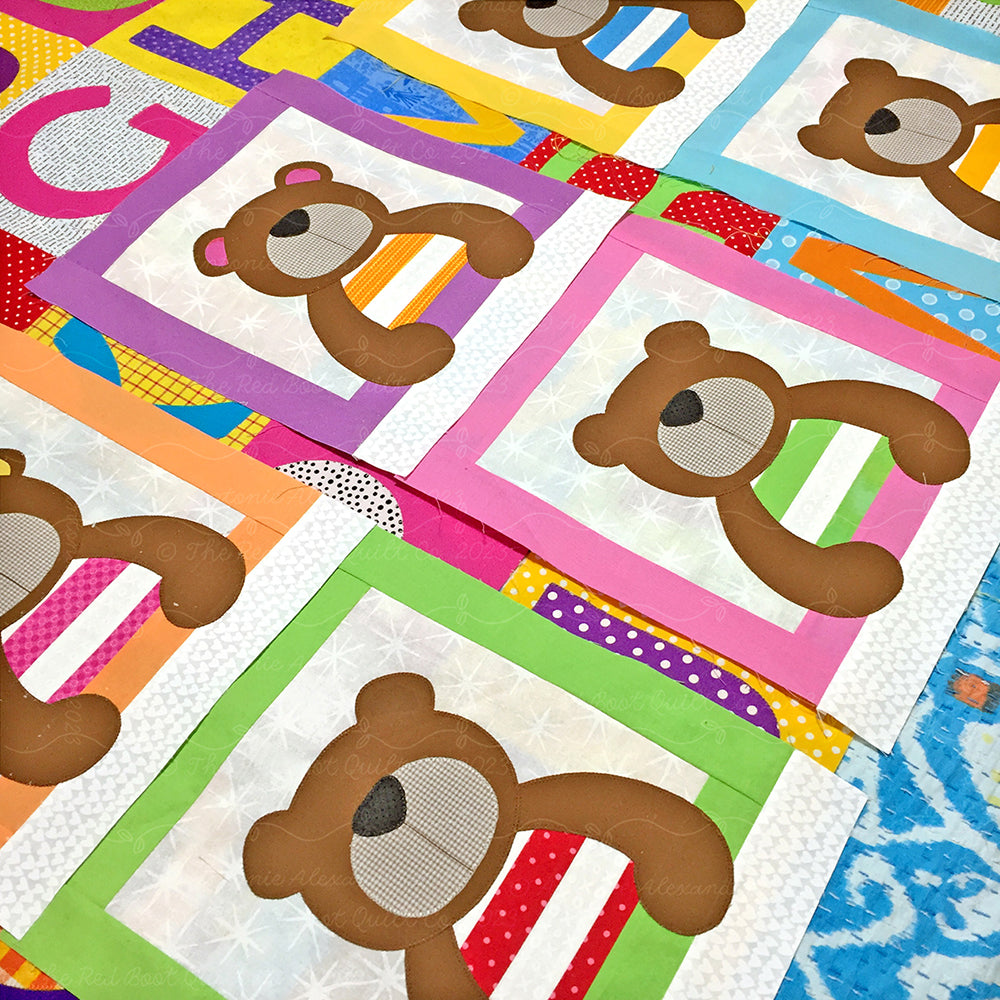 Bee-Bop Bears Quilt Pattern - PDF.