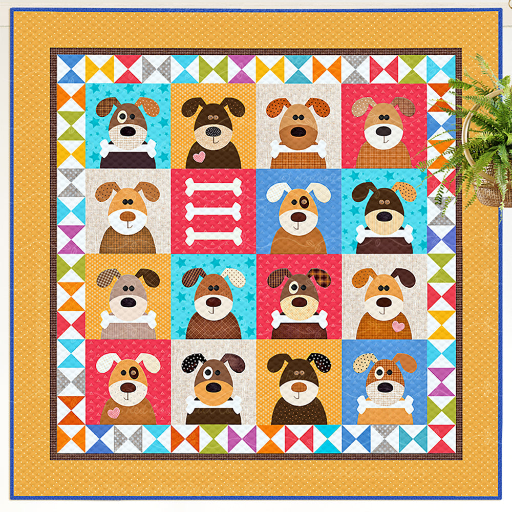 The Hound Dogs Quilt Pattern - PDF.