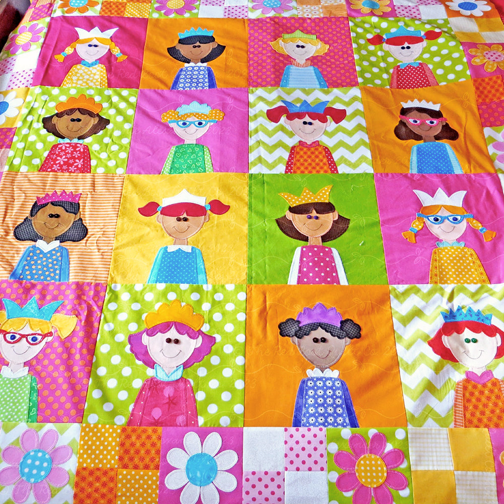 Little Princesses Quilt Pattern - PDF.