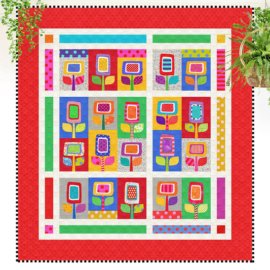Retro Revelry Quilt Pattern - PDF.