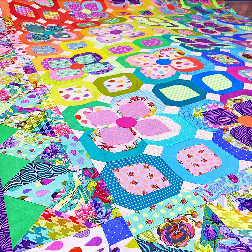 Untamed Garden Quilt Pattern - PDF.