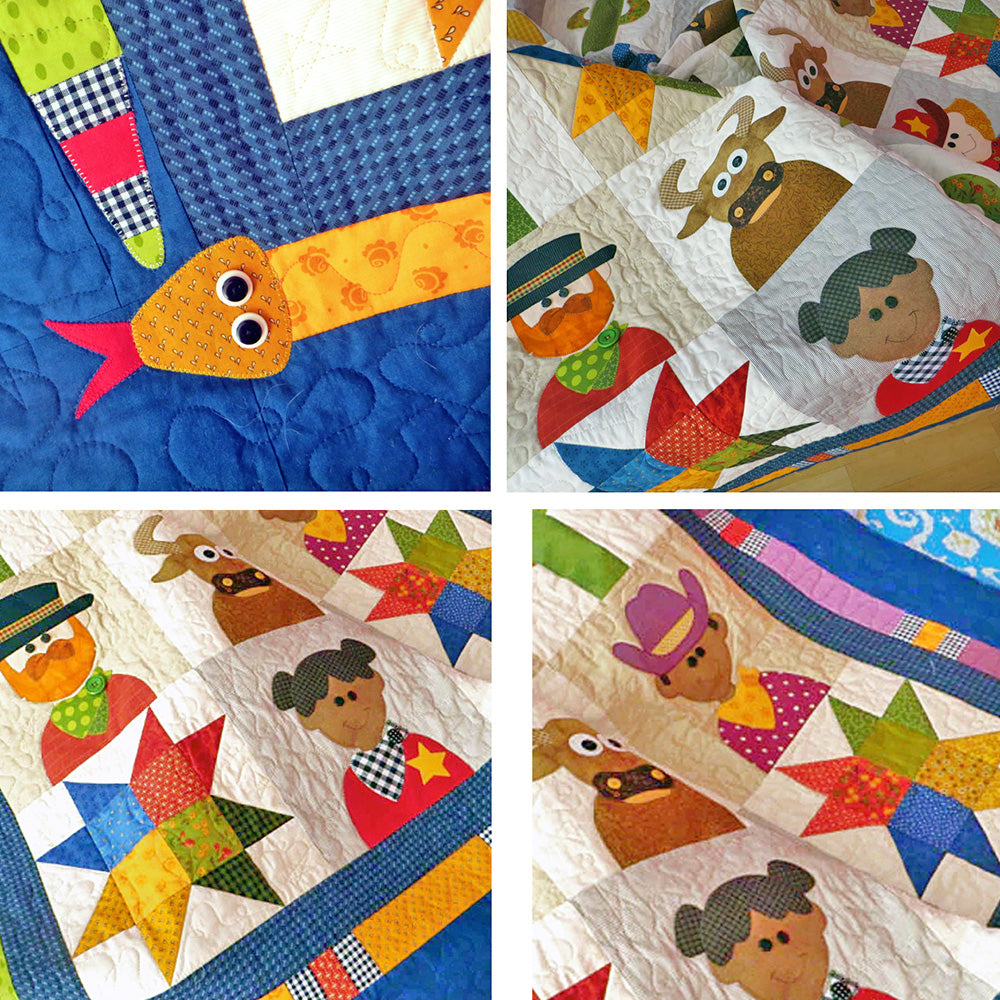 The Wild West Quilt Pattern - PDF.