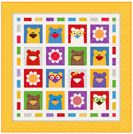 The Bumble Bears Quilt Pattern - PDF.