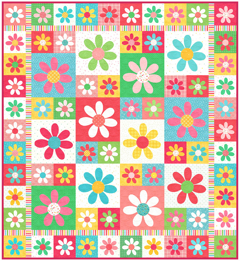 Vintage Daisies & Candy Blossoms Quilt Patterns - PDF.