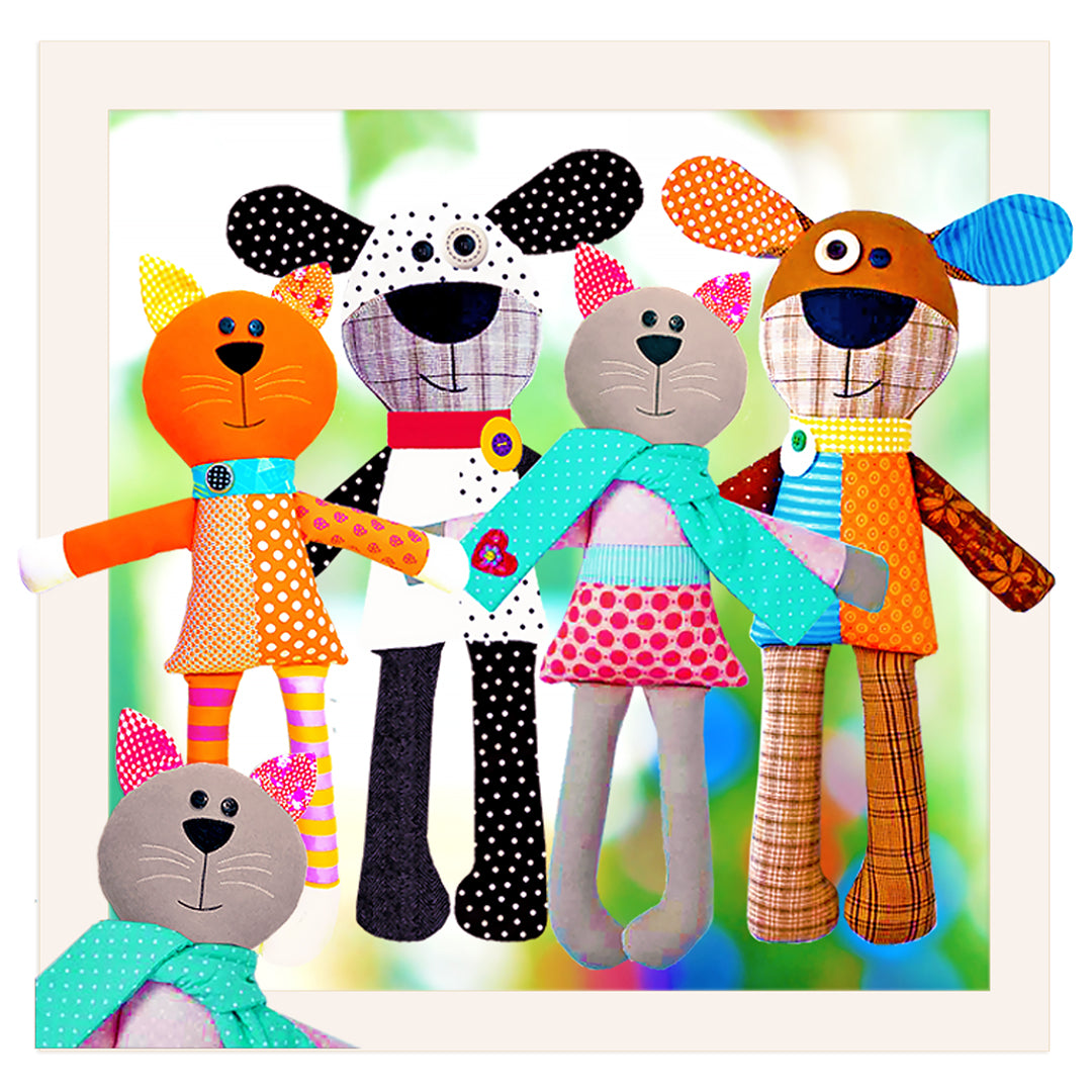 Harry & Miss Kitty Soft Toys (Paper Pattern)