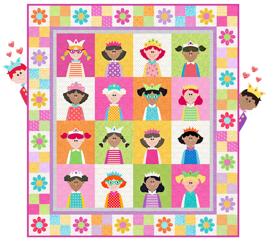 Little Princesses Quilt Pattern - PDF.