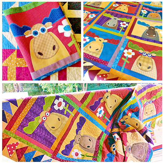 Moose Mayhem Quilt Pattern - PDF.