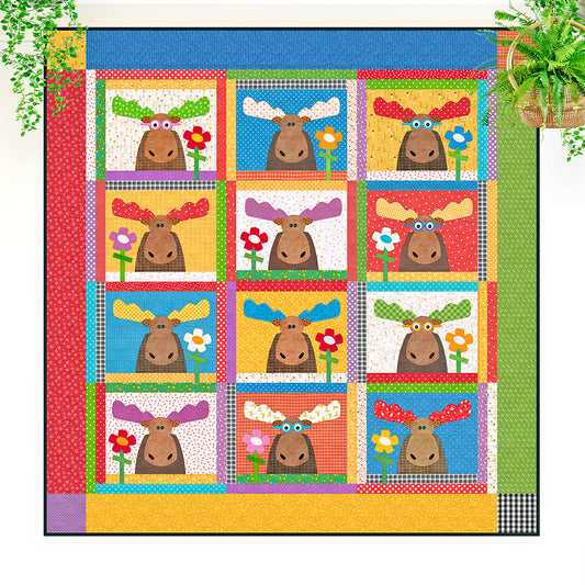 Moose Mayhem Quilt Pattern - PDF.