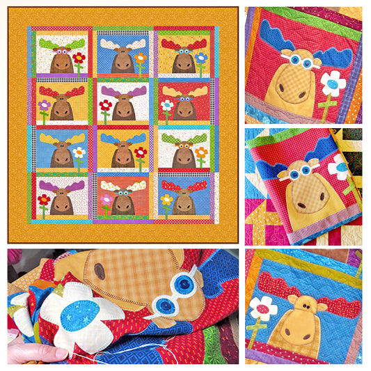 Moose Mayhem Quilt Pattern - PDF.