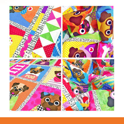Pugs In My Garden Quilt (PDF Pattern)