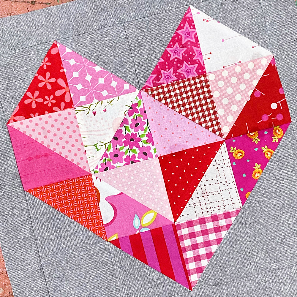 Queen of Hearts Quilt Pattern - PDF.