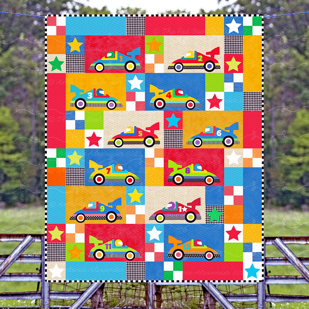 Speed Racers Quilt Pattern - PDF