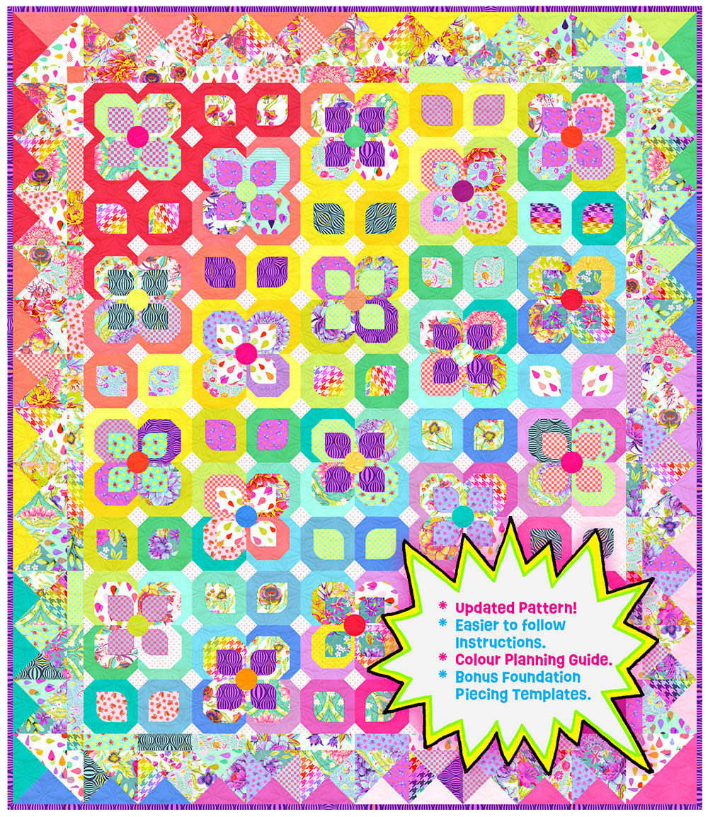 Untamed Garden Quilt Pattern - PDF.