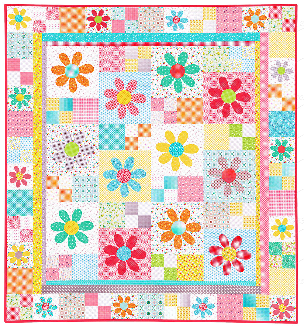 Vintage Daisies & Candy Blossoms Quilt Patterns - PDF.
