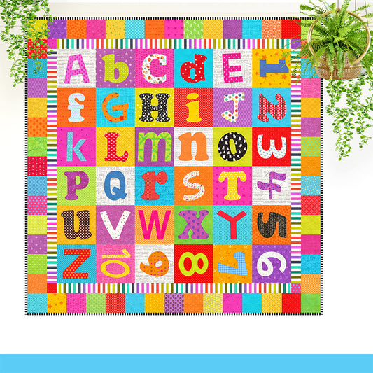 Scrappy Alphabet Soup Quilt Pattern - PDF.