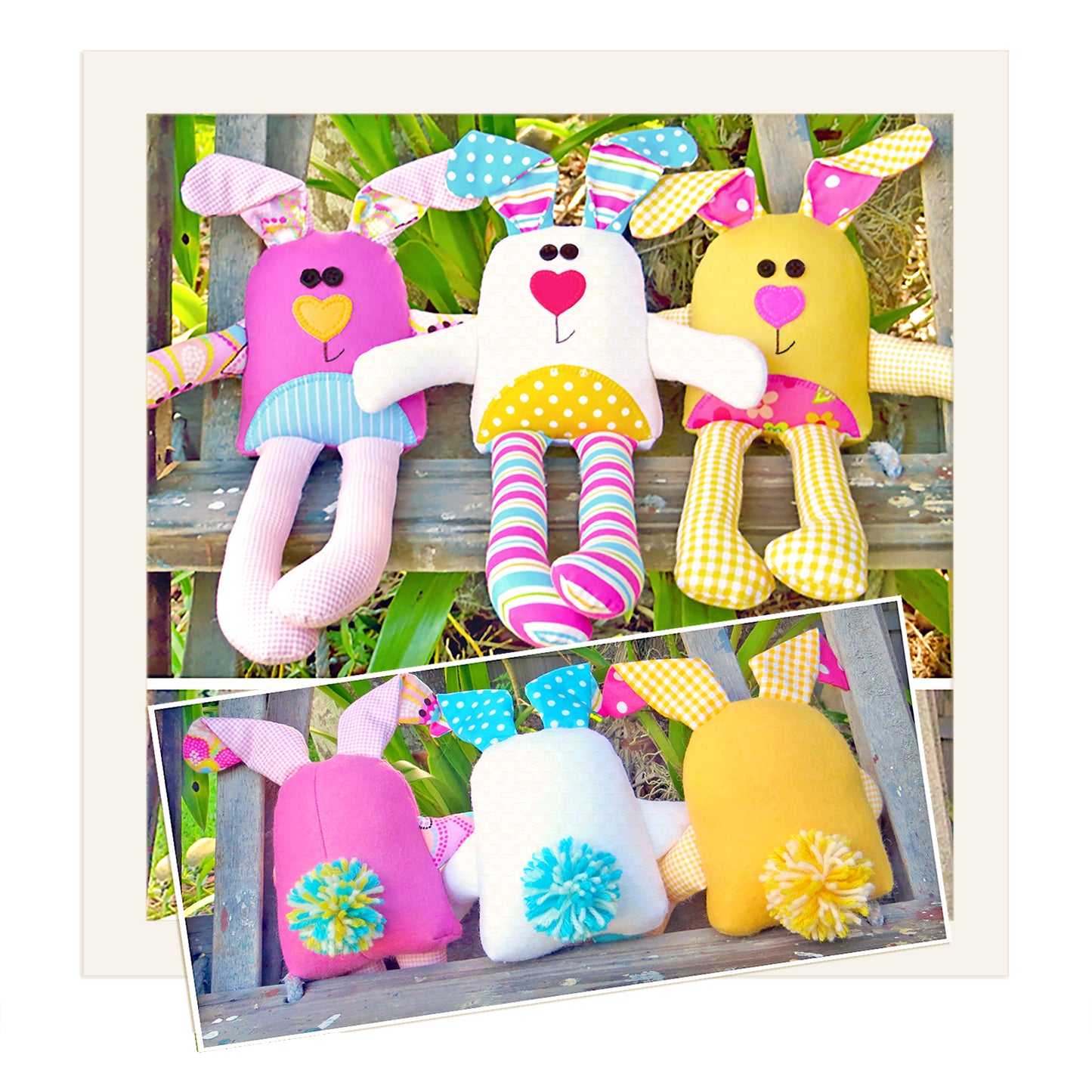 Carrot Club Bunnies Soft Toy Pattern - PDF.