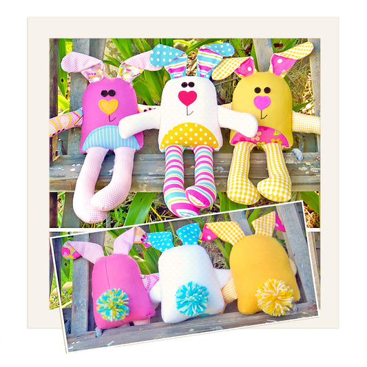 Carrot Club Bunnies Soft Toy Pattern - PDF.