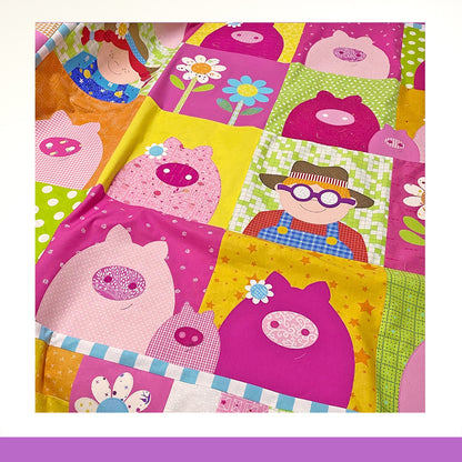 Pink Piggy Farm Quilt (PDF Pattern)